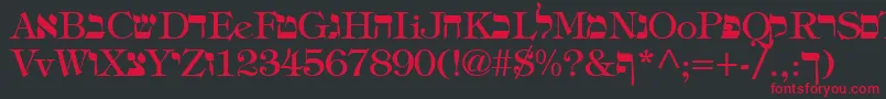 HadelandRegular Font – Red Fonts on Black Background