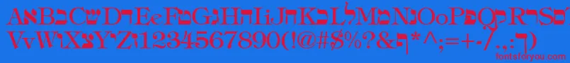 En savoir plus sur la police HadelandRegular Police HadelandRegular – polices rouges sur fond bleu