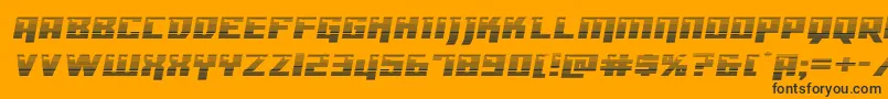 Dangerbotgradexpand Font – Black Fonts on Orange Background