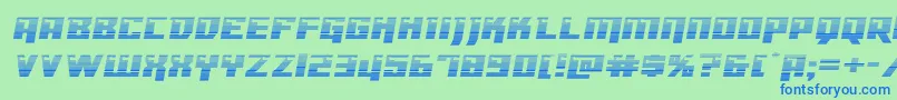 Шрифт Dangerbotgradexpand – синие шрифты на зелёном фоне