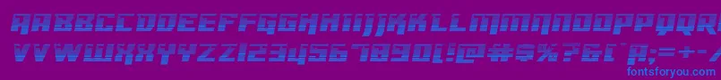 Dangerbotgradexpand-fontti – siniset fontit violetilla taustalla