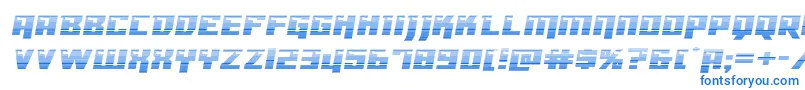 Dangerbotgradexpand-Schriftart – Blaue Schriften auf weißem Hintergrund