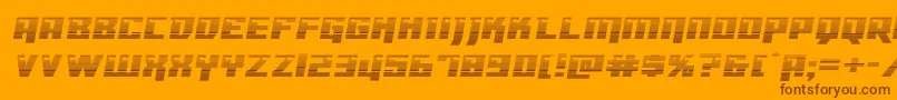 Dangerbotgradexpand Font – Brown Fonts on Orange Background