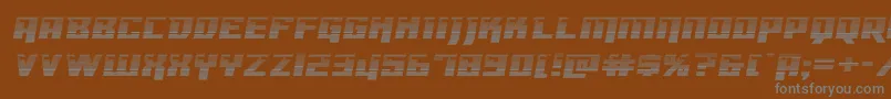 Lisätietoja Dangerbotgradexpand-fontista Dangerbotgradexpand-fontti – harmaat kirjasimet ruskealla taustalla