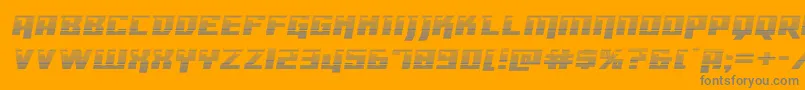 Dangerbotgradexpand-Schriftart – Graue Schriften auf orangefarbenem Hintergrund