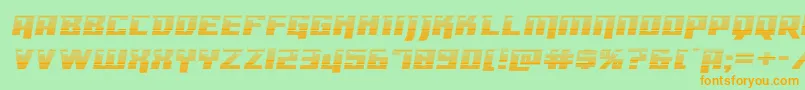 Dangerbotgradexpand Font – Orange Fonts on Green Background