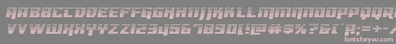 フォントDangerbotgradexpand – 灰色の背景にピンクのフォント