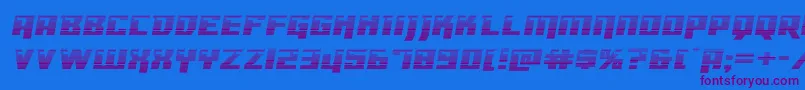 Dangerbotgradexpand-Schriftart – Violette Schriften auf blauem Hintergrund