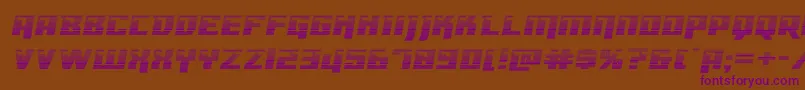 フォントDangerbotgradexpand – 紫色のフォント、茶色の背景