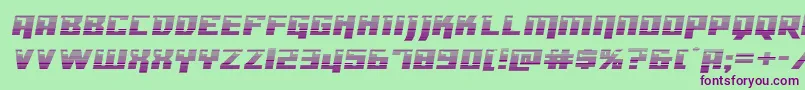Dangerbotgradexpand-fontti – violetit fontit vihreällä taustalla