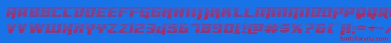 フォントDangerbotgradexpand – 赤い文字の青い背景