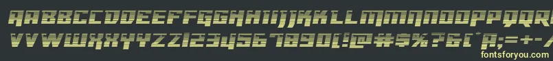 フォントDangerbotgradexpand – 黒い背景に黄色の文字