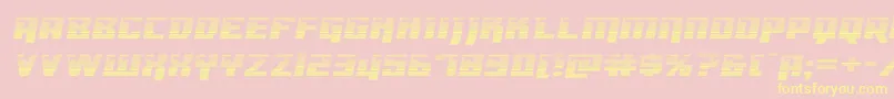 Dangerbotgradexpand Font – Yellow Fonts on Pink Background