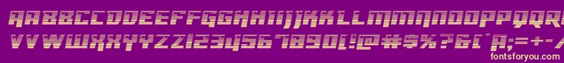 Dangerbotgradexpand Font – Yellow Fonts on Purple Background