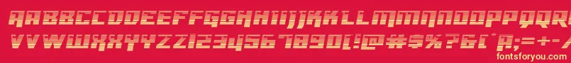 フォントDangerbotgradexpand – 黄色の文字、赤い背景