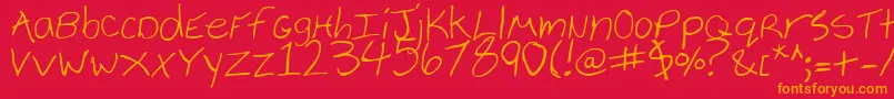 Cheyenne Font – Orange Fonts on Red Background