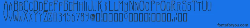 HellraiserSc Font – Black Fonts on Blue Background