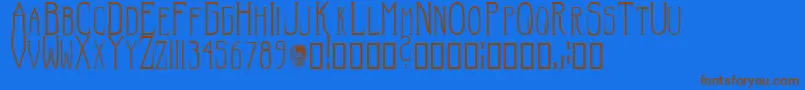 HellraiserSc Font – Brown Fonts on Blue Background