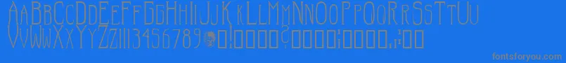 HellraiserSc Font – Gray Fonts on Blue Background