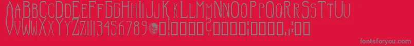 HellraiserSc Font – Gray Fonts on Red Background