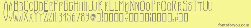 HellraiserSc Font – Gray Fonts on Yellow Background