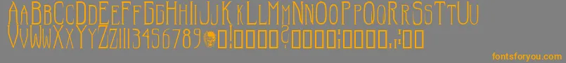 HellraiserSc Font – Orange Fonts on Gray Background