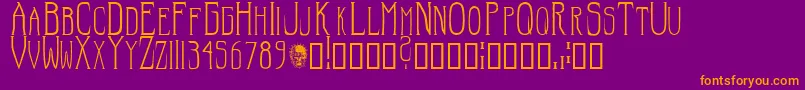 HellraiserSc Font – Orange Fonts on Purple Background