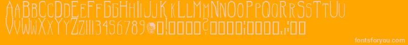 HellraiserSc Font – Pink Fonts on Orange Background