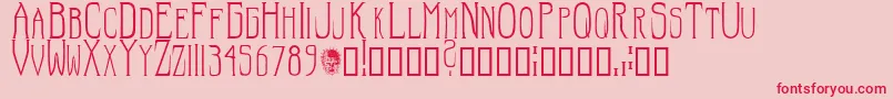 HellraiserSc Font – Red Fonts on Pink Background