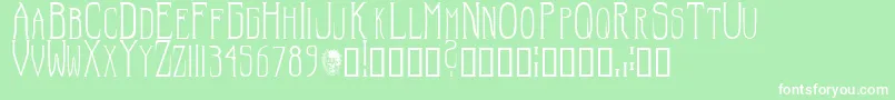 HellraiserSc Font – White Fonts on Green Background