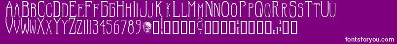HellraiserSc Font – White Fonts on Purple Background