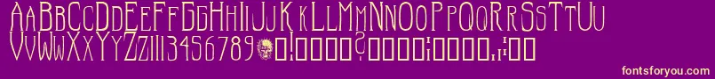 HellraiserSc Font – Yellow Fonts on Purple Background