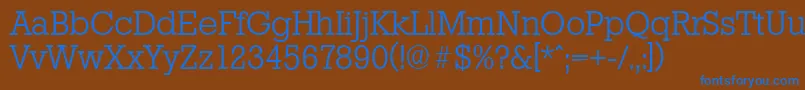 StaffordserialLightRegular Font – Blue Fonts on Brown Background