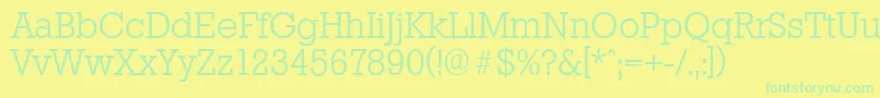 StaffordserialLightRegular Font – Green Fonts on Yellow Background