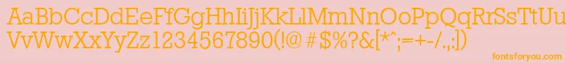 StaffordserialLightRegular Font – Orange Fonts on Pink Background