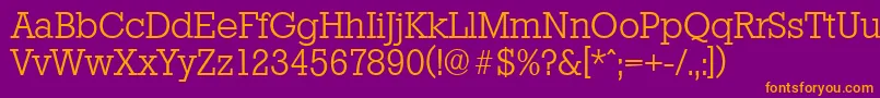 StaffordserialLightRegular Font – Orange Fonts on Purple Background