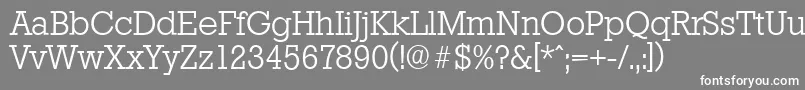 StaffordserialLightRegular Font – White Fonts on Gray Background