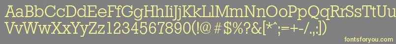 StaffordserialLightRegular Font – Yellow Fonts on Gray Background