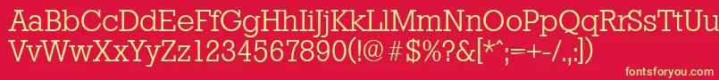 StaffordserialLightRegular Font – Yellow Fonts on Red Background
