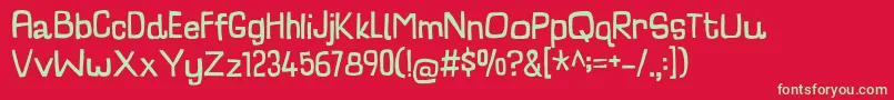 CharlatanDemo Font – Green Fonts on Red Background