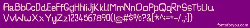 CharlatanDemo Font – Pink Fonts on Purple Background
