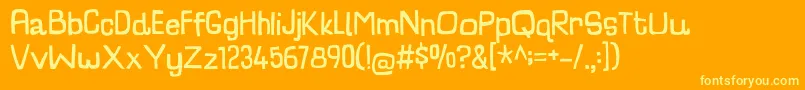 CharlatanDemo Font – Yellow Fonts on Orange Background