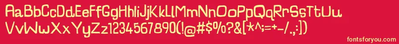 CharlatanDemo Font – Yellow Fonts on Red Background