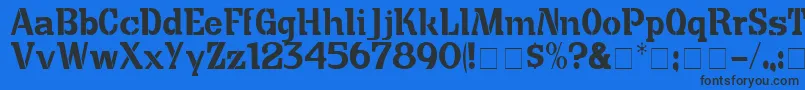 CuteCrateDisplaySsi Font – Black Fonts on Blue Background