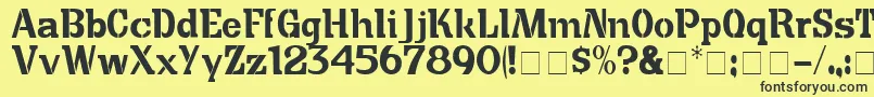 CuteCrateDisplaySsi Font – Black Fonts on Yellow Background