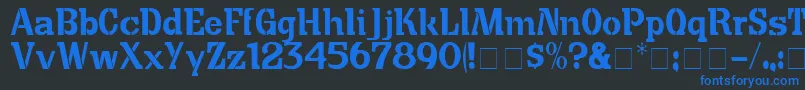 CuteCrateDisplaySsi Font – Blue Fonts on Black Background