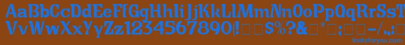 CuteCrateDisplaySsi Font – Blue Fonts on Brown Background