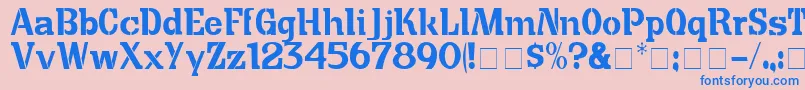 CuteCrateDisplaySsi Font – Blue Fonts on Pink Background
