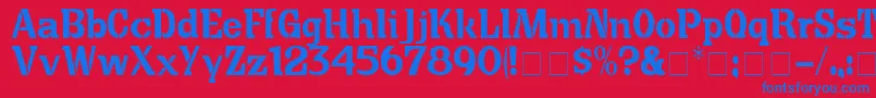 CuteCrateDisplaySsi Font – Blue Fonts on Red Background