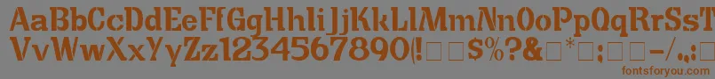 CuteCrateDisplaySsi Font – Brown Fonts on Gray Background
